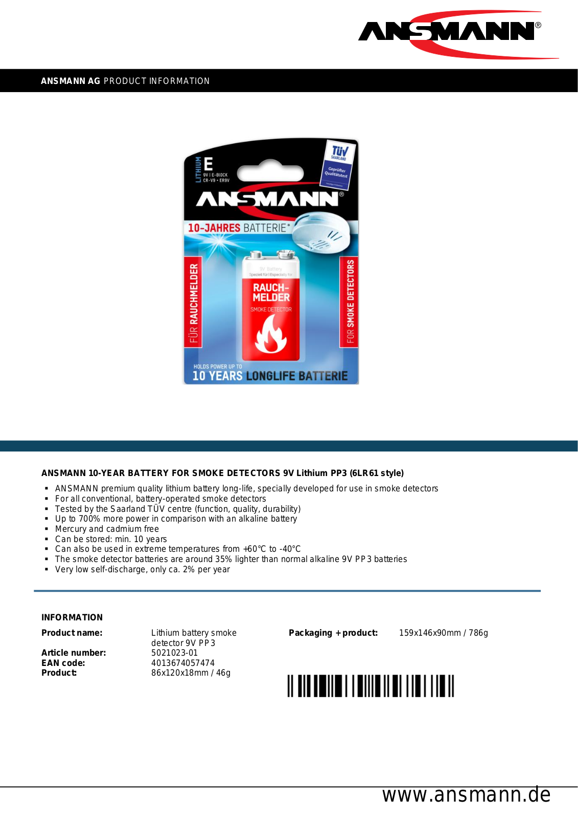 ANSMANN ANS 5021023-01 Datasheet - ManualMachine.com