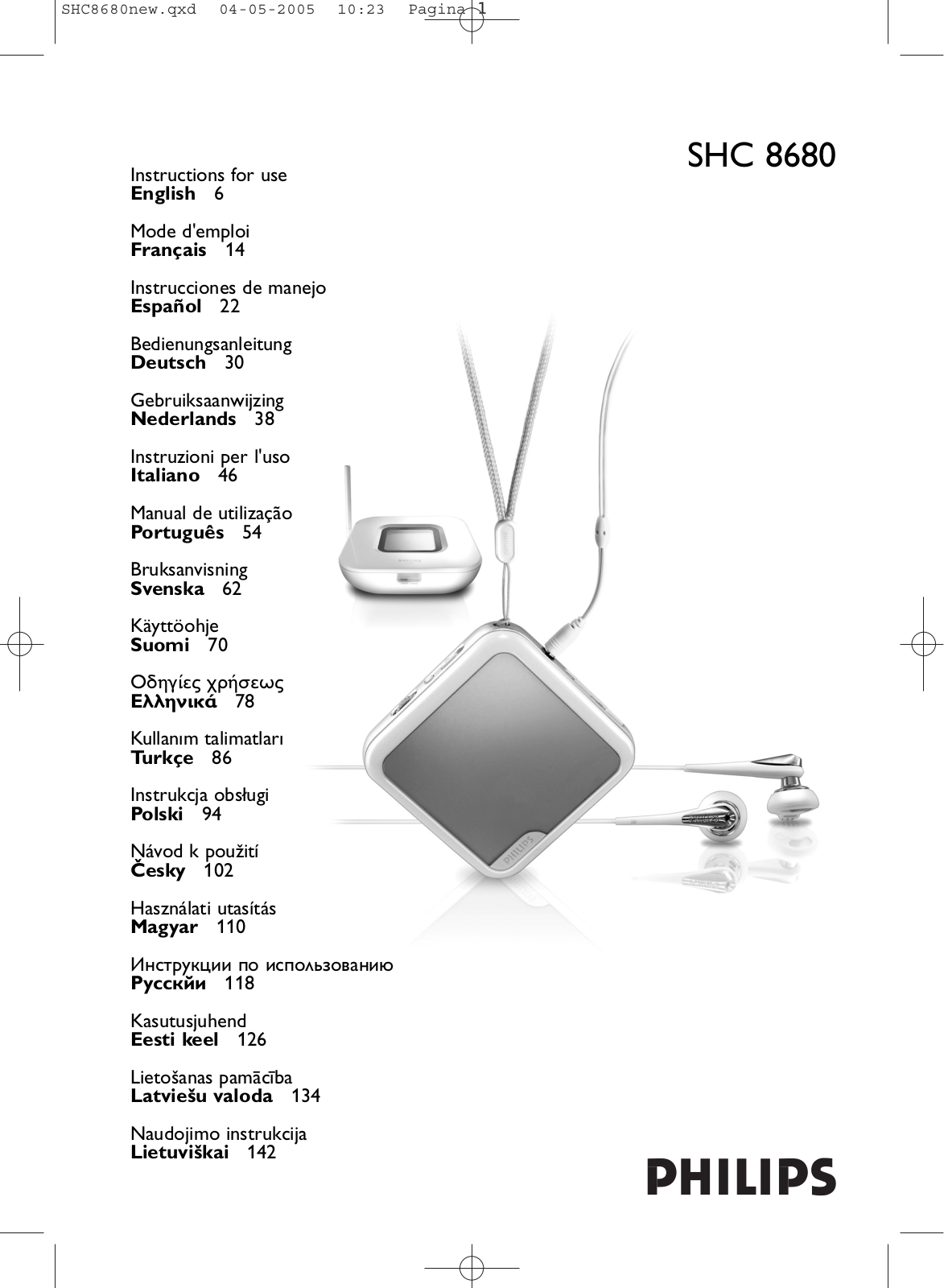 Philips SHC8680 User Manual