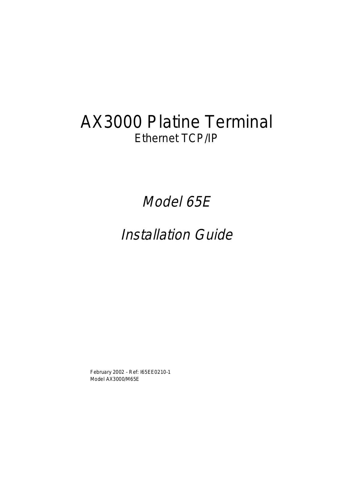 IBM 65E User Manual