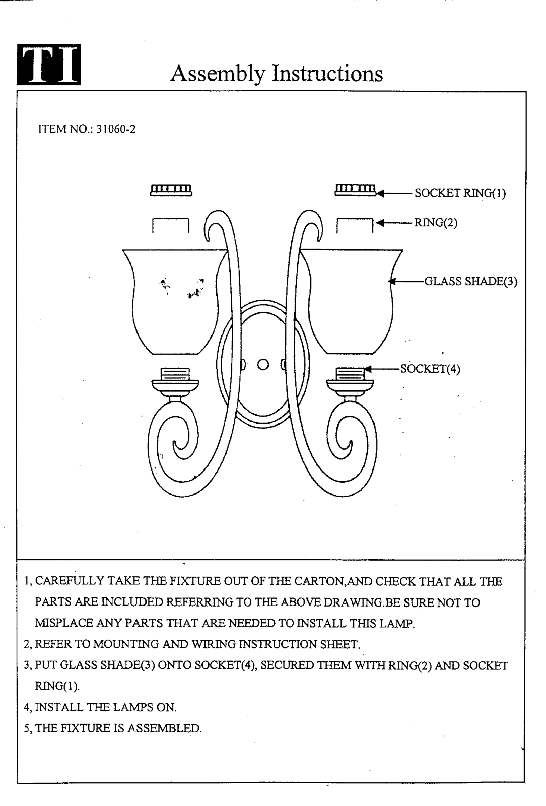 Triarch 31060-2 User Manual