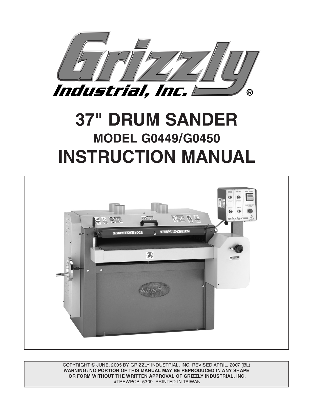 Grizzly G0449 User Manual