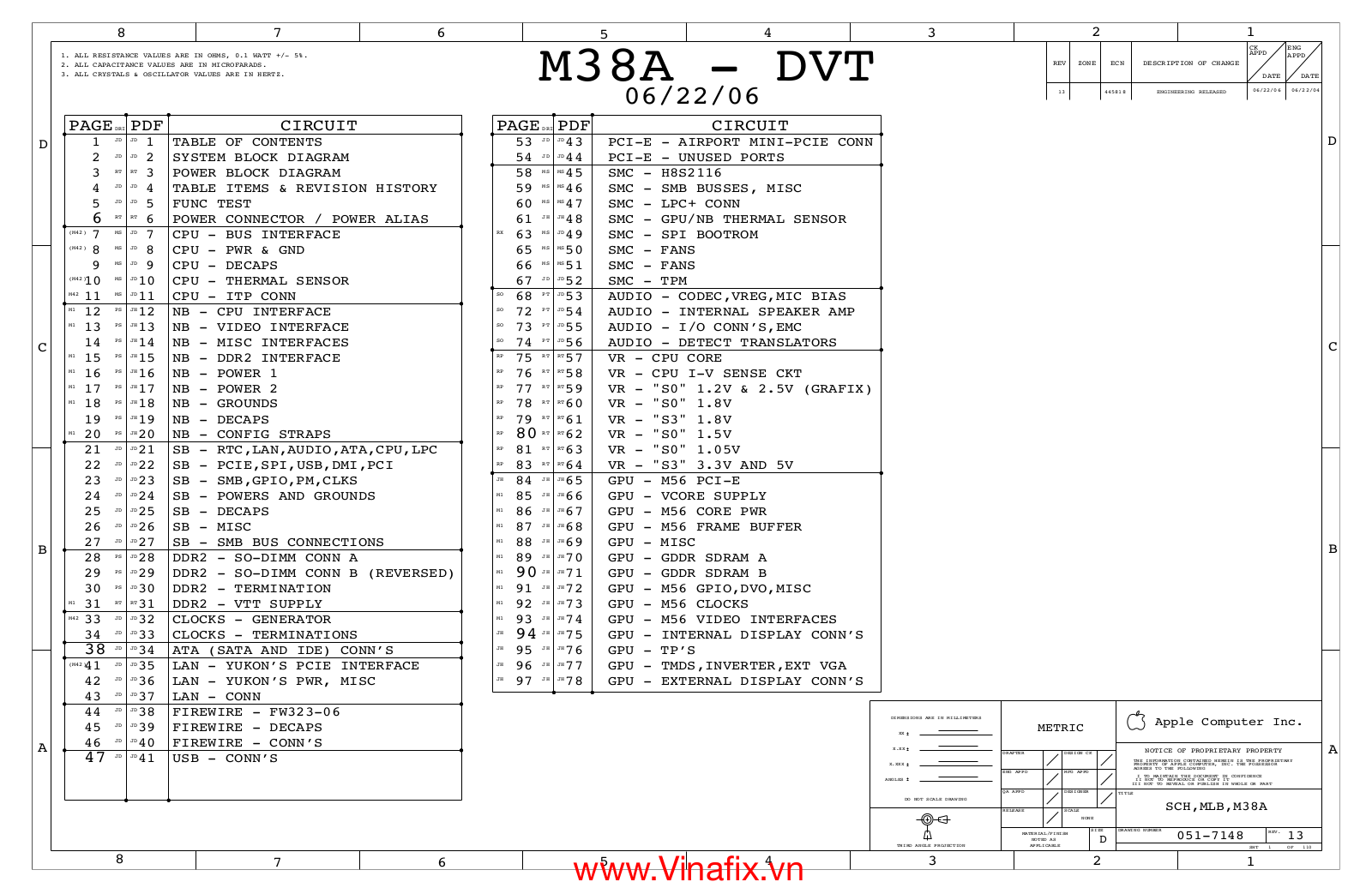 Apple IMAC M38A Schematics