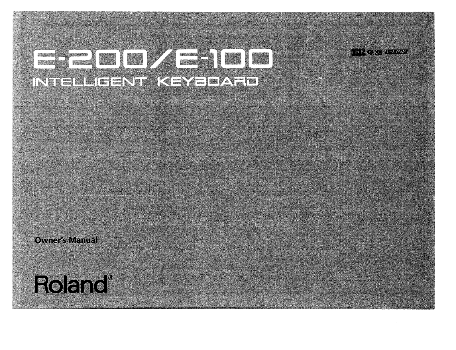 Roland E 100, E 200 Service Manual