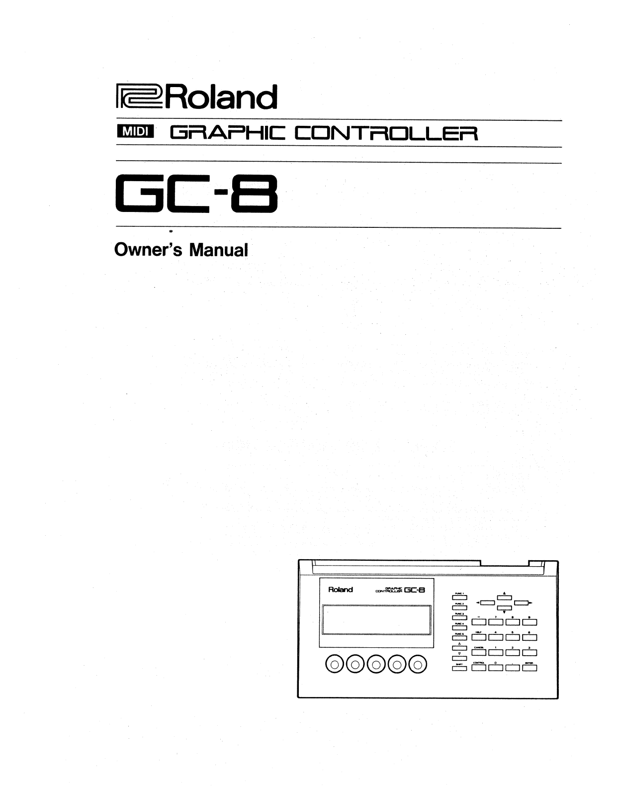 Roland Corporation GC-8 Owner's Manual