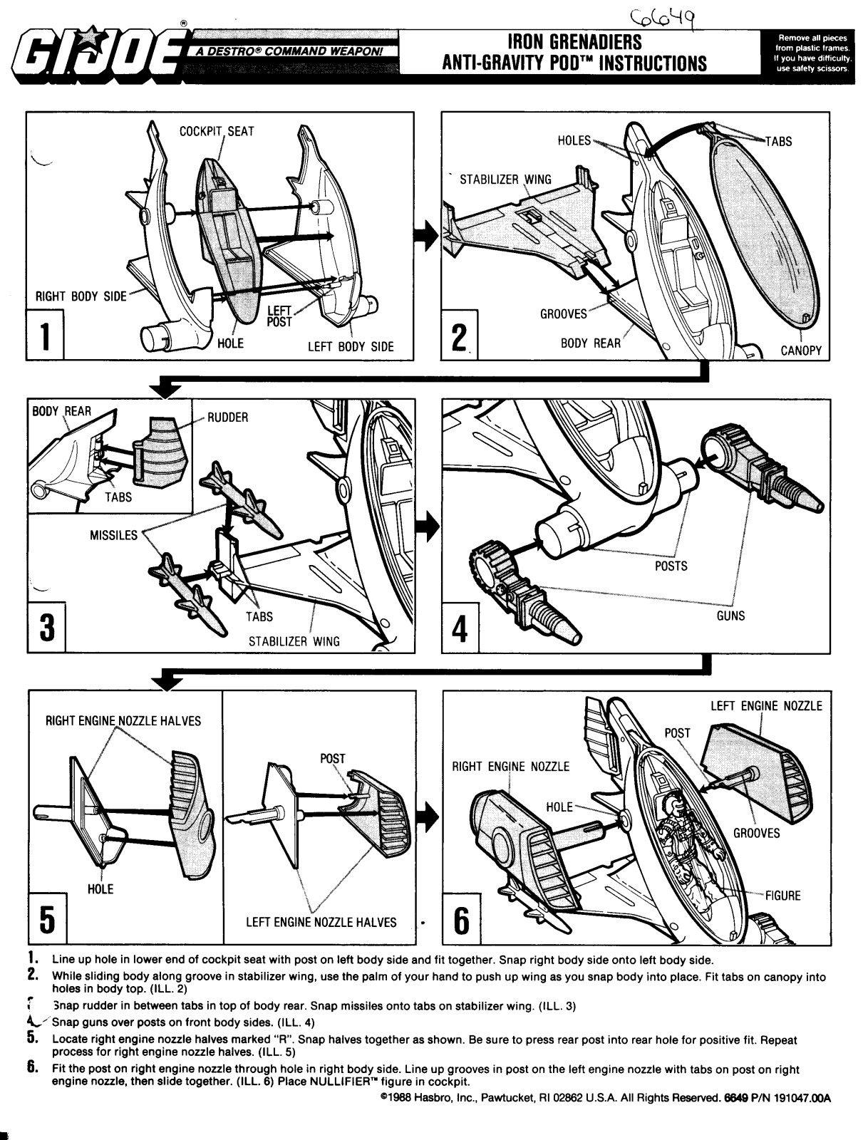 HASBRO GIJoe Destro Comman Weapon User Manual