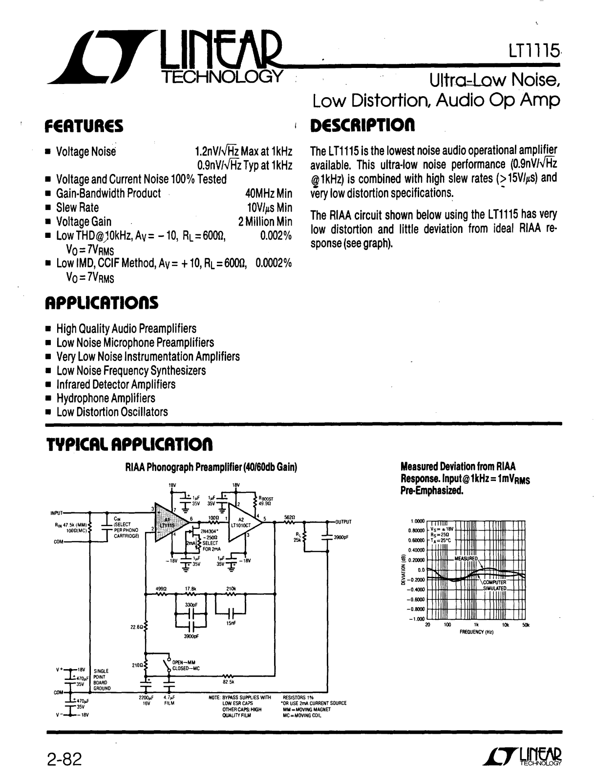 Linear Technology LT1115 Datasheet