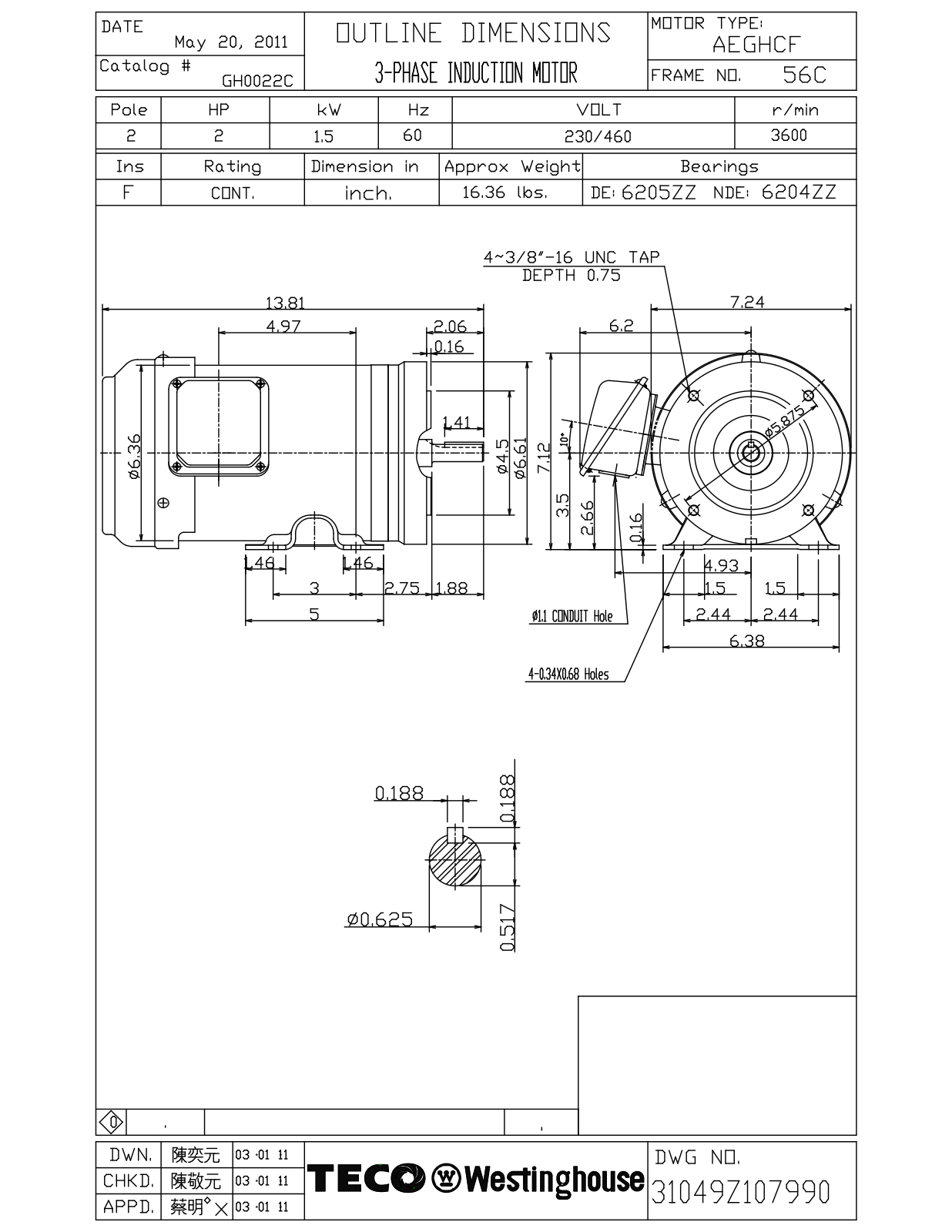 Teco GH0022C Reference Drawing