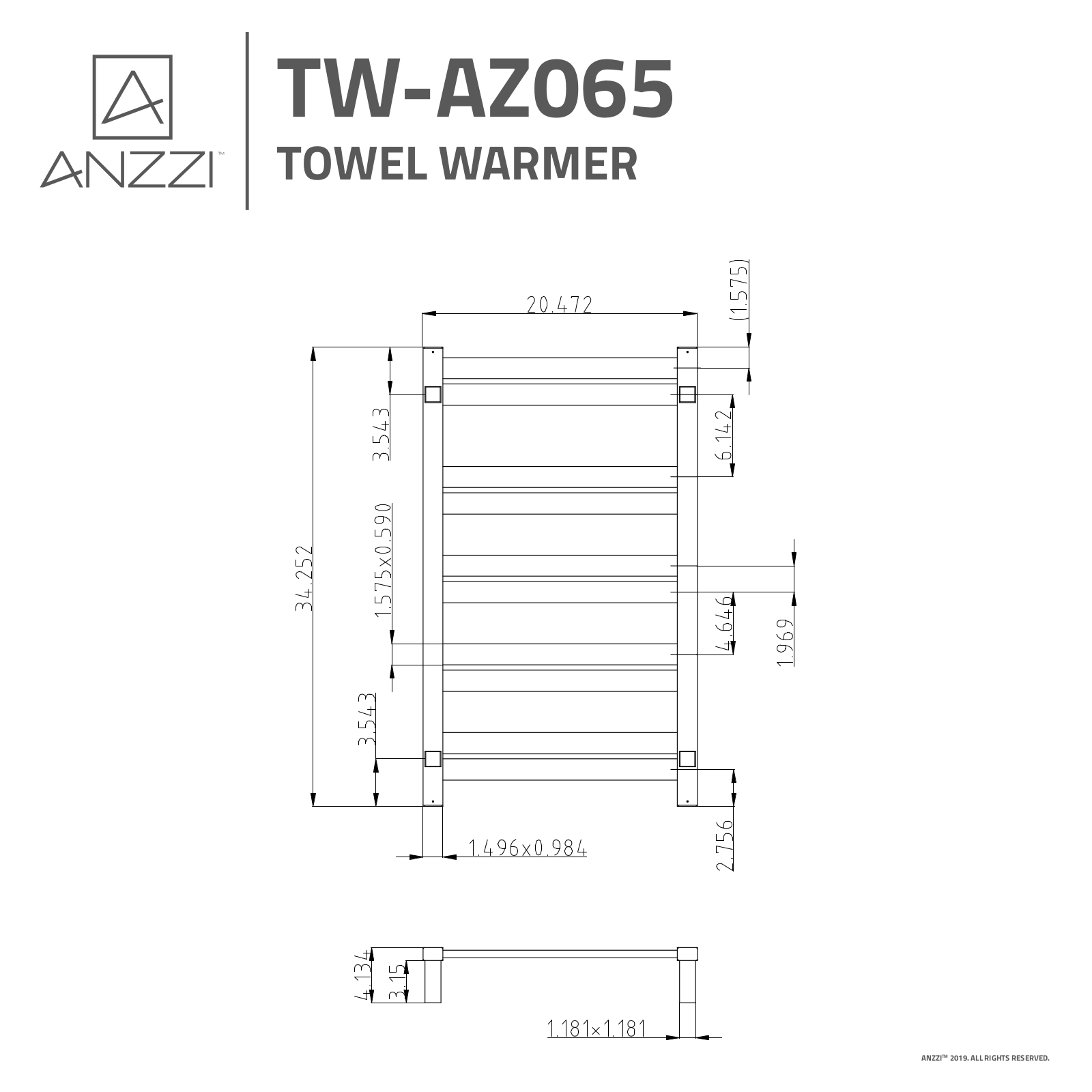 ANZZI BCYN1156 Dimensions - ManualMachine.com