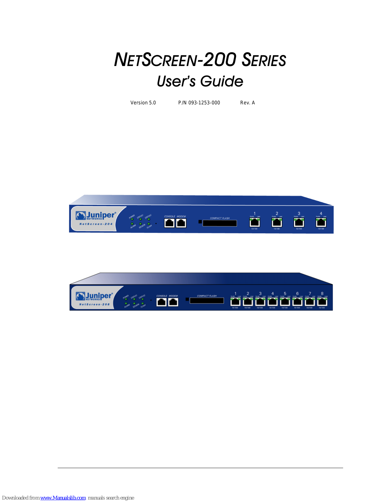 Juniper NetScreen-204, NetScreen-208 User Manual