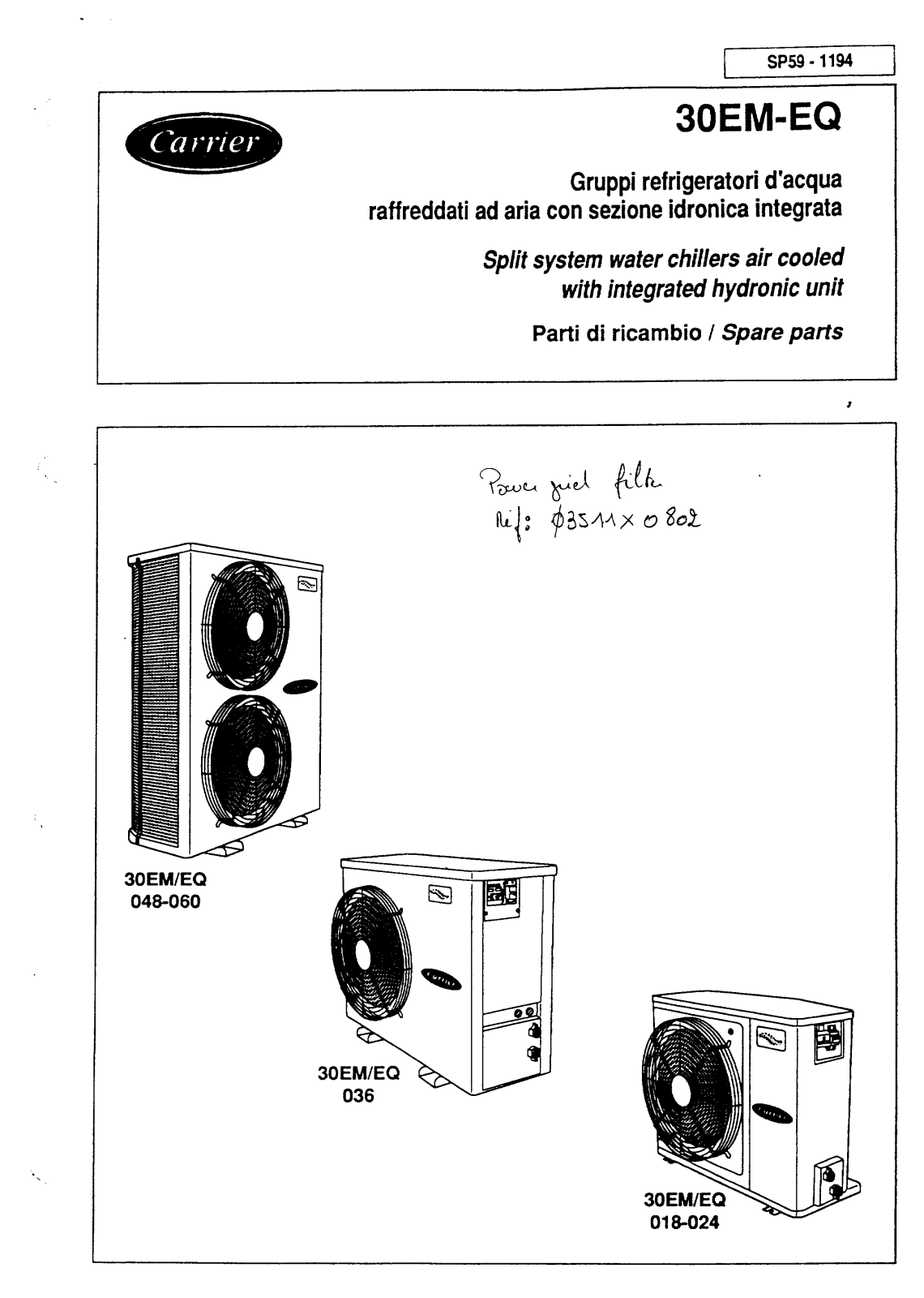 Carrier 30EQLPD User Manual