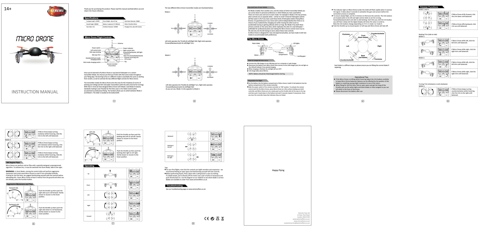 extreme flyers Micro Drone Instruction manual