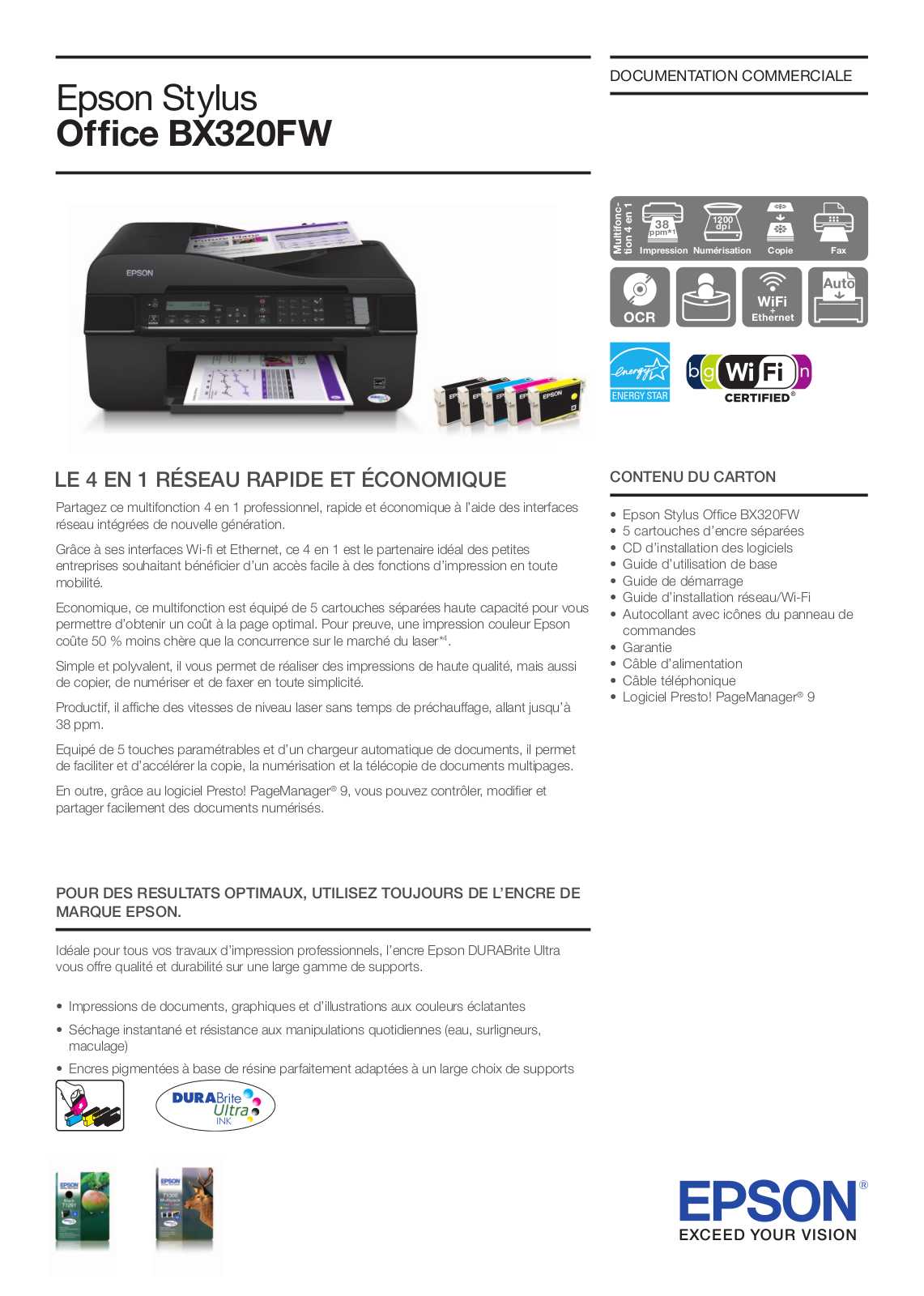 EPSON OFFICE BX320FW User Manual