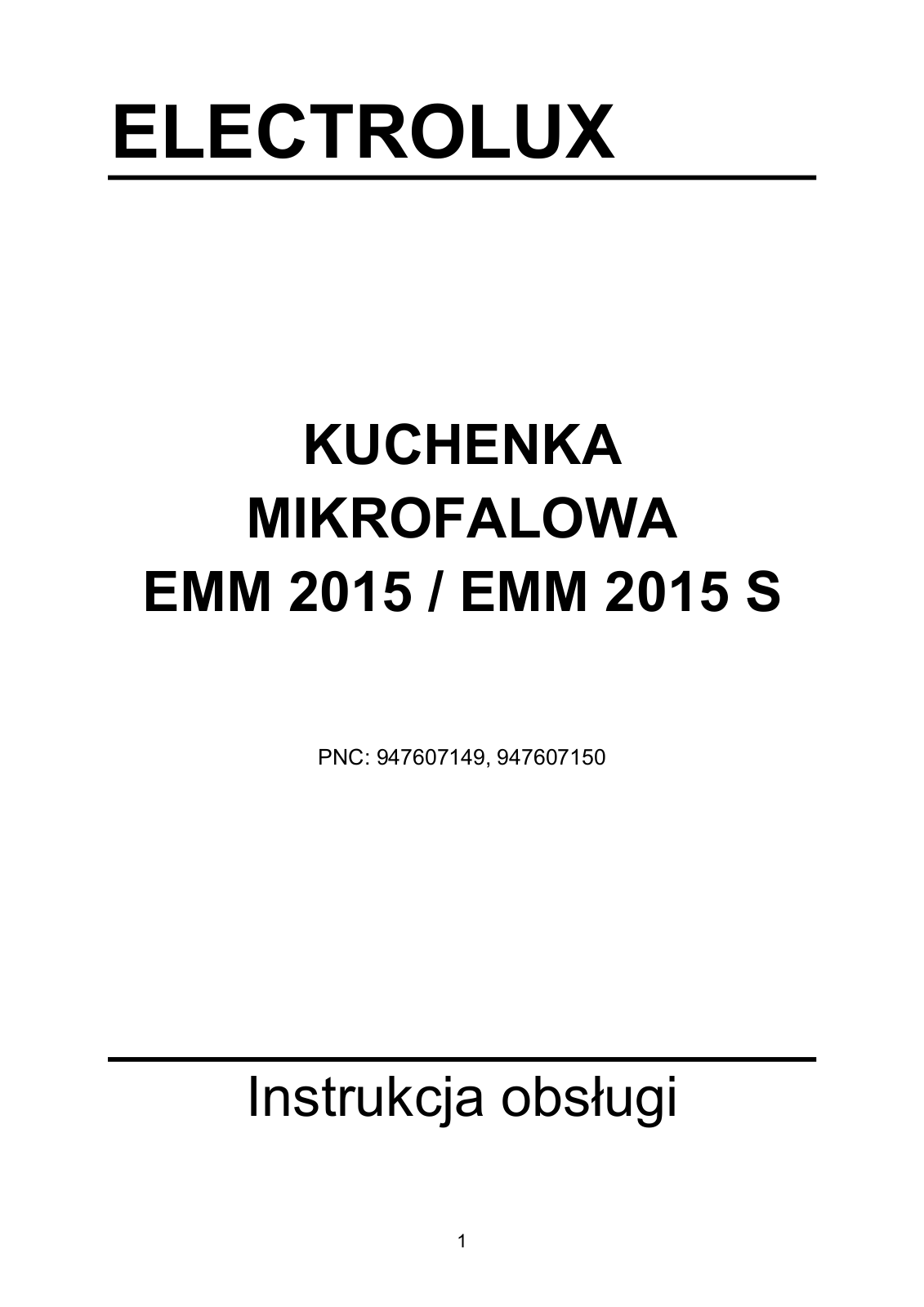 AEG EMM2015 User Manual