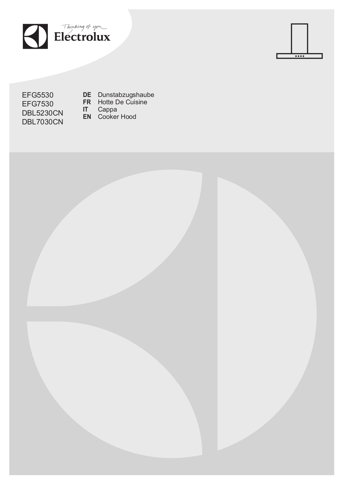 Electrolux EFG5530, DBL7030CN, EFG7530, DBL5230CN User Manual