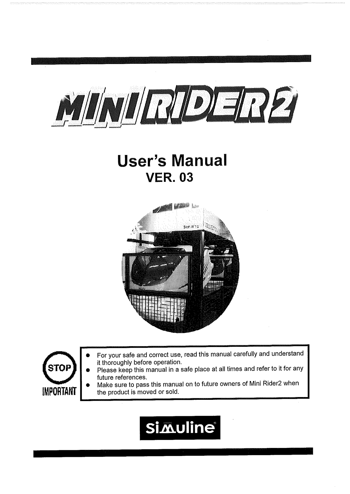 Sega MINIRIDER2 User Manual