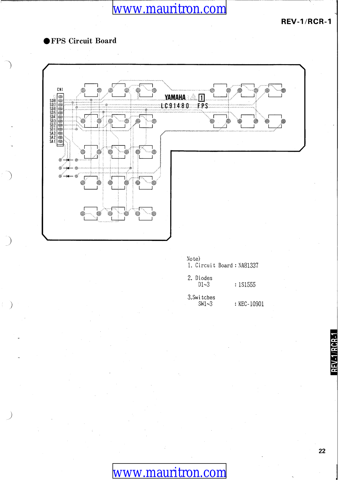 Yamaha REV1, PCB3 User Manual