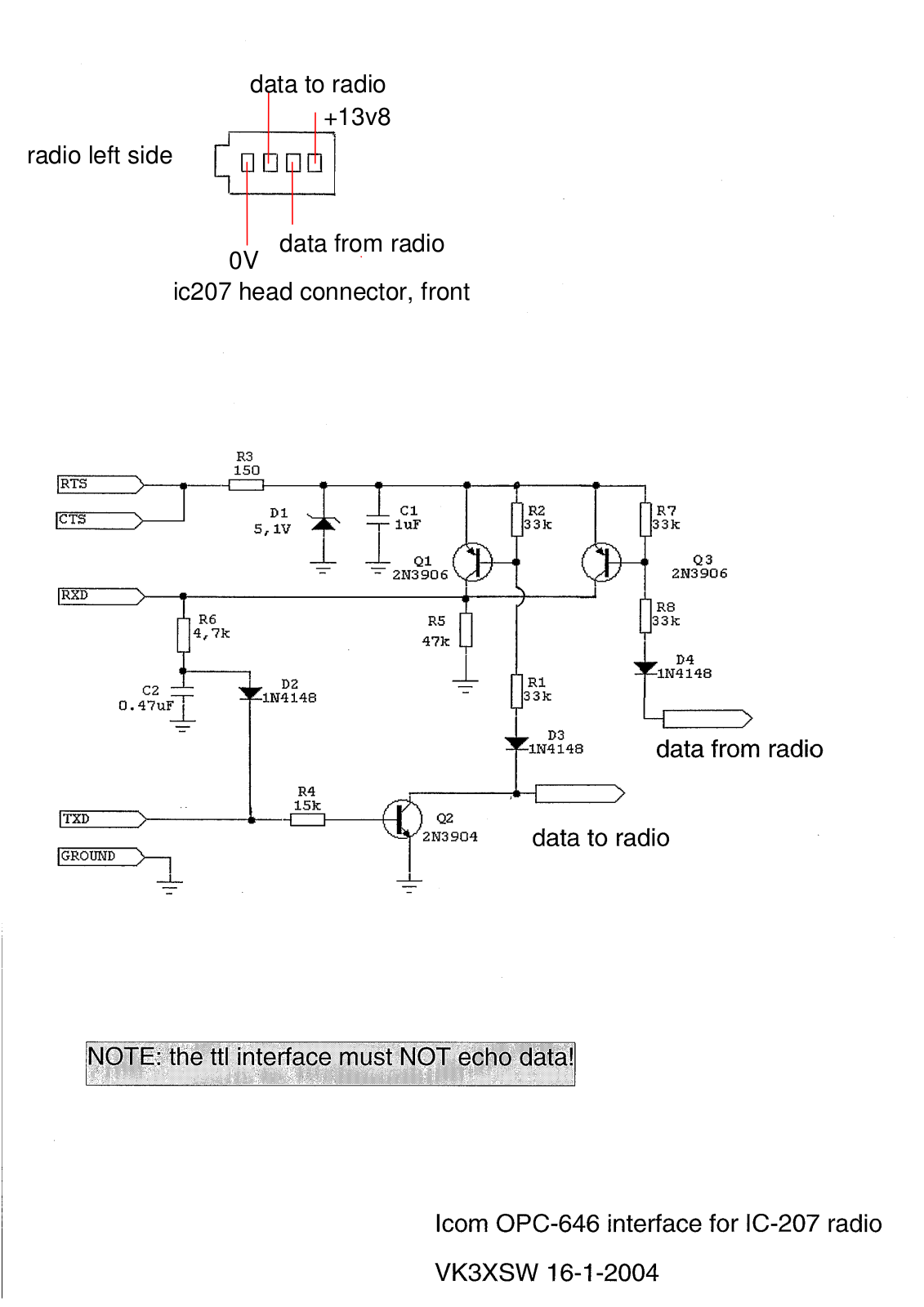 Icom opc 646 schematic