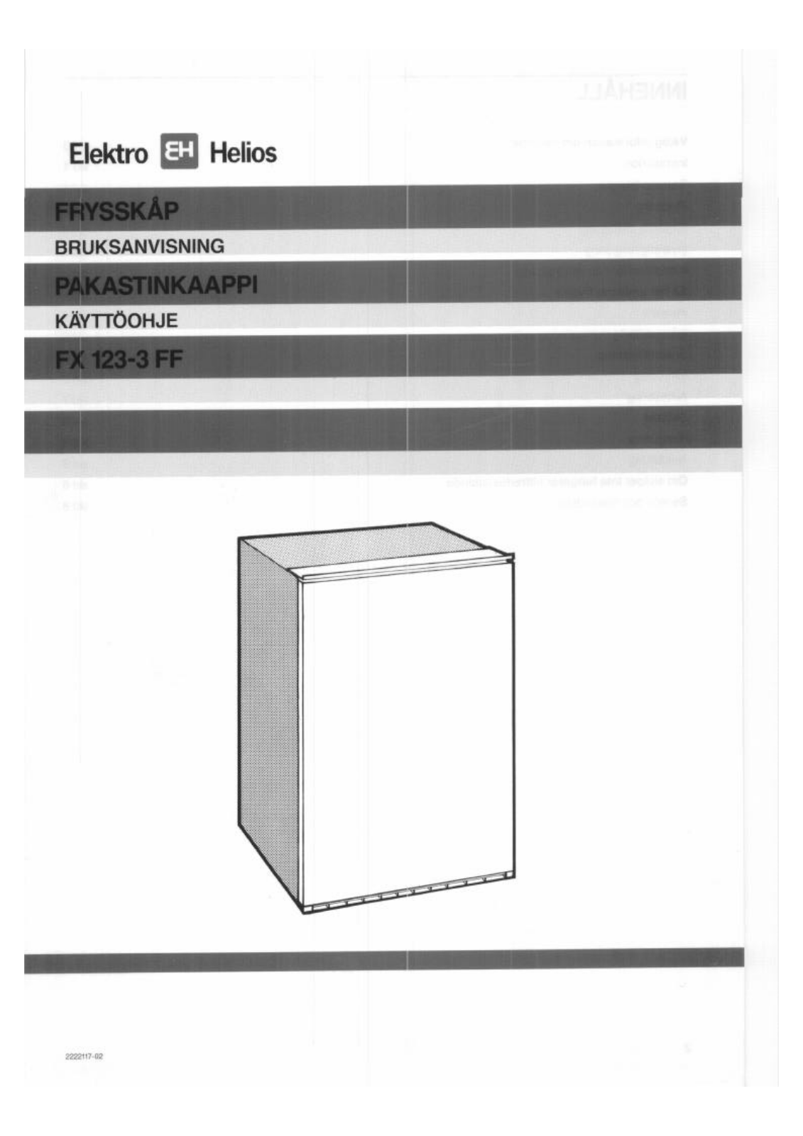 Elektro helios FX123-3FF User Manual