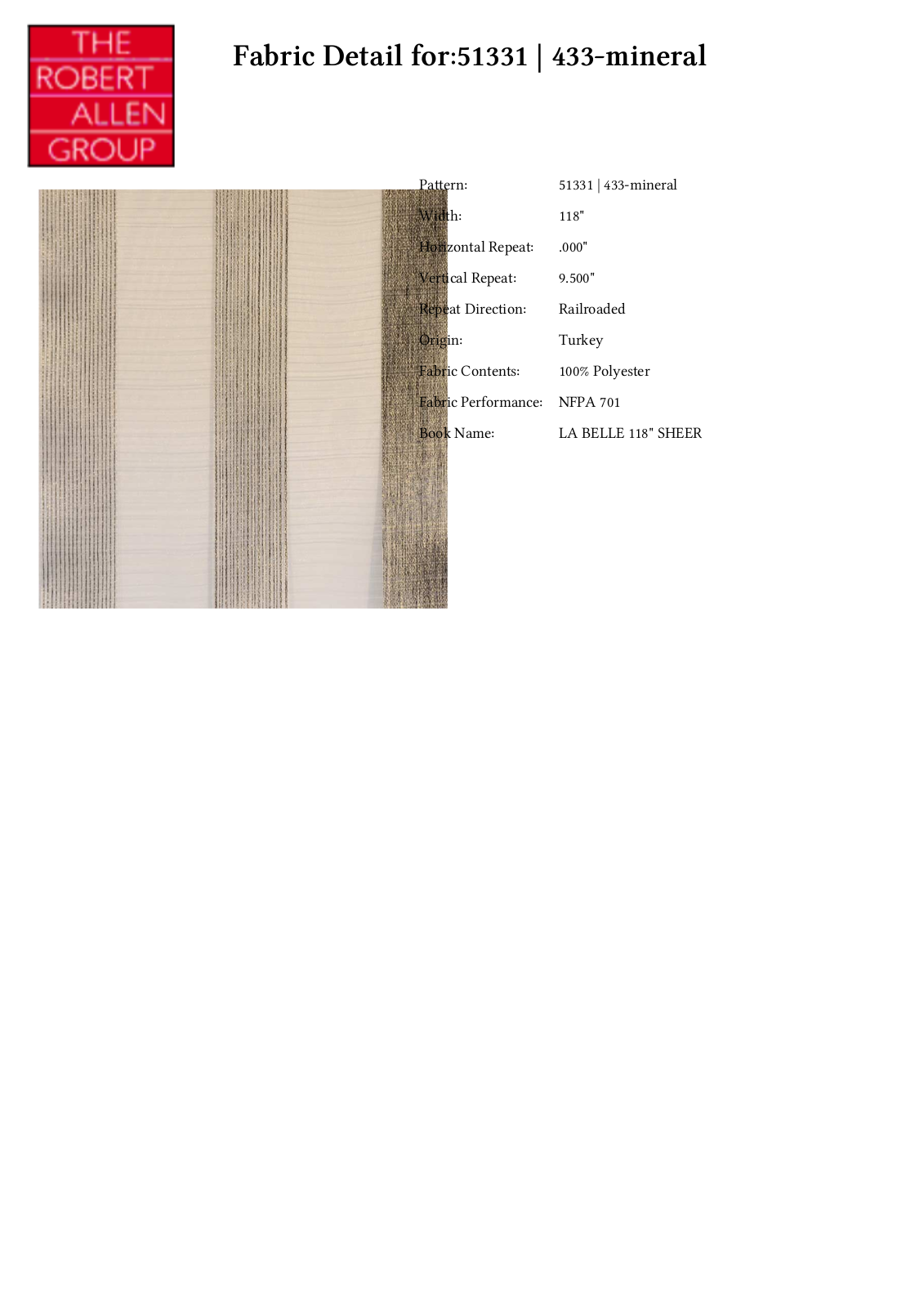 Duralee CRAL3911 Specifications - ManualMachine.com
