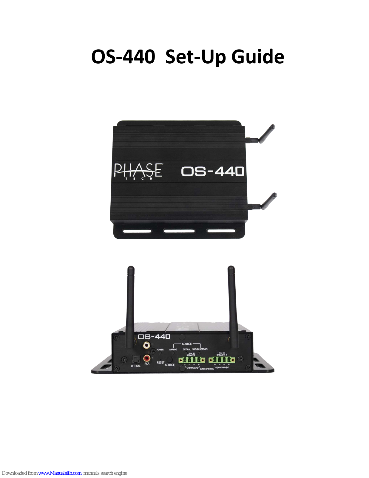 Phase Technology OS-440 Setup Manual