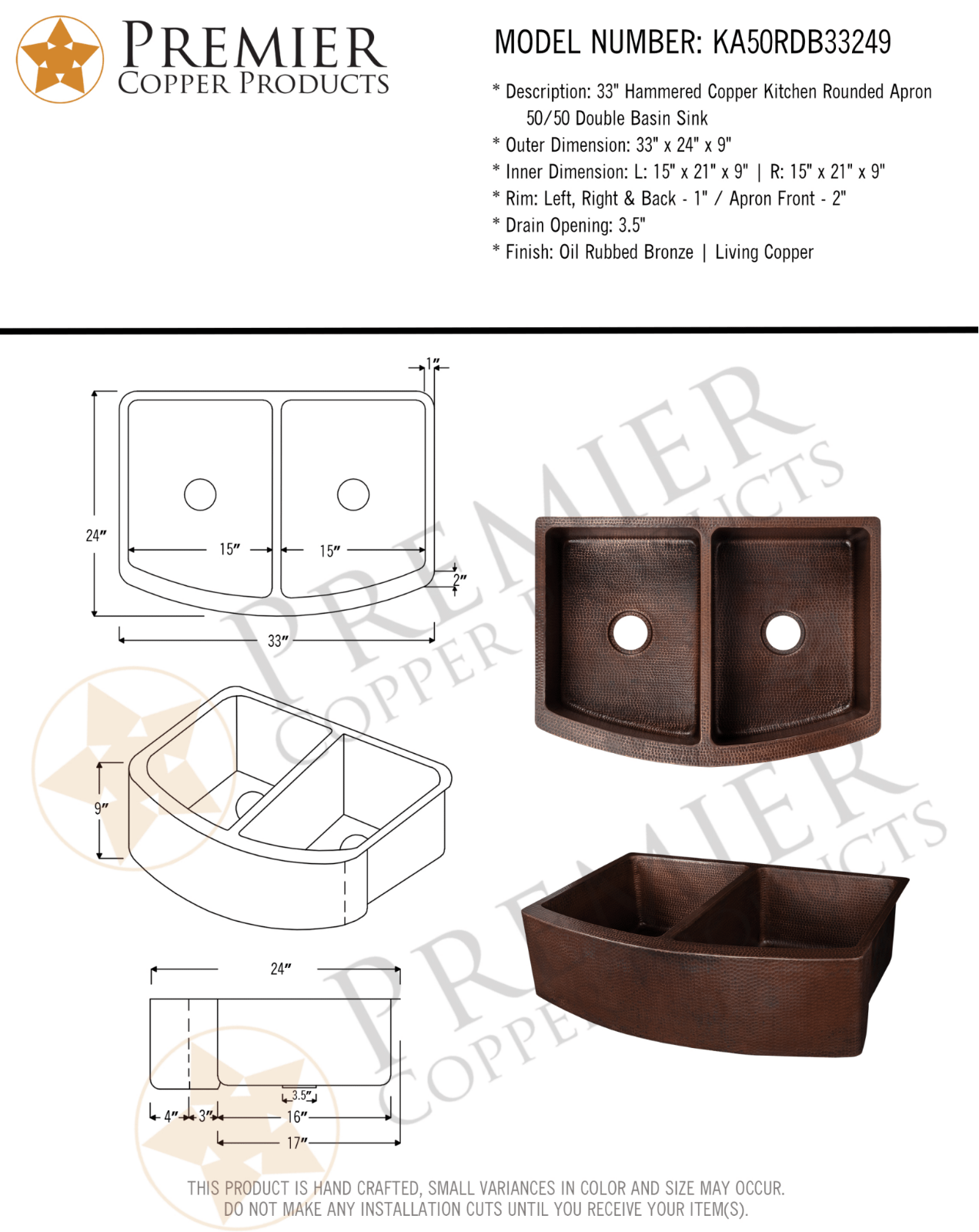 Premier Copper Products IER10002 Specifications - ManualMachine.com