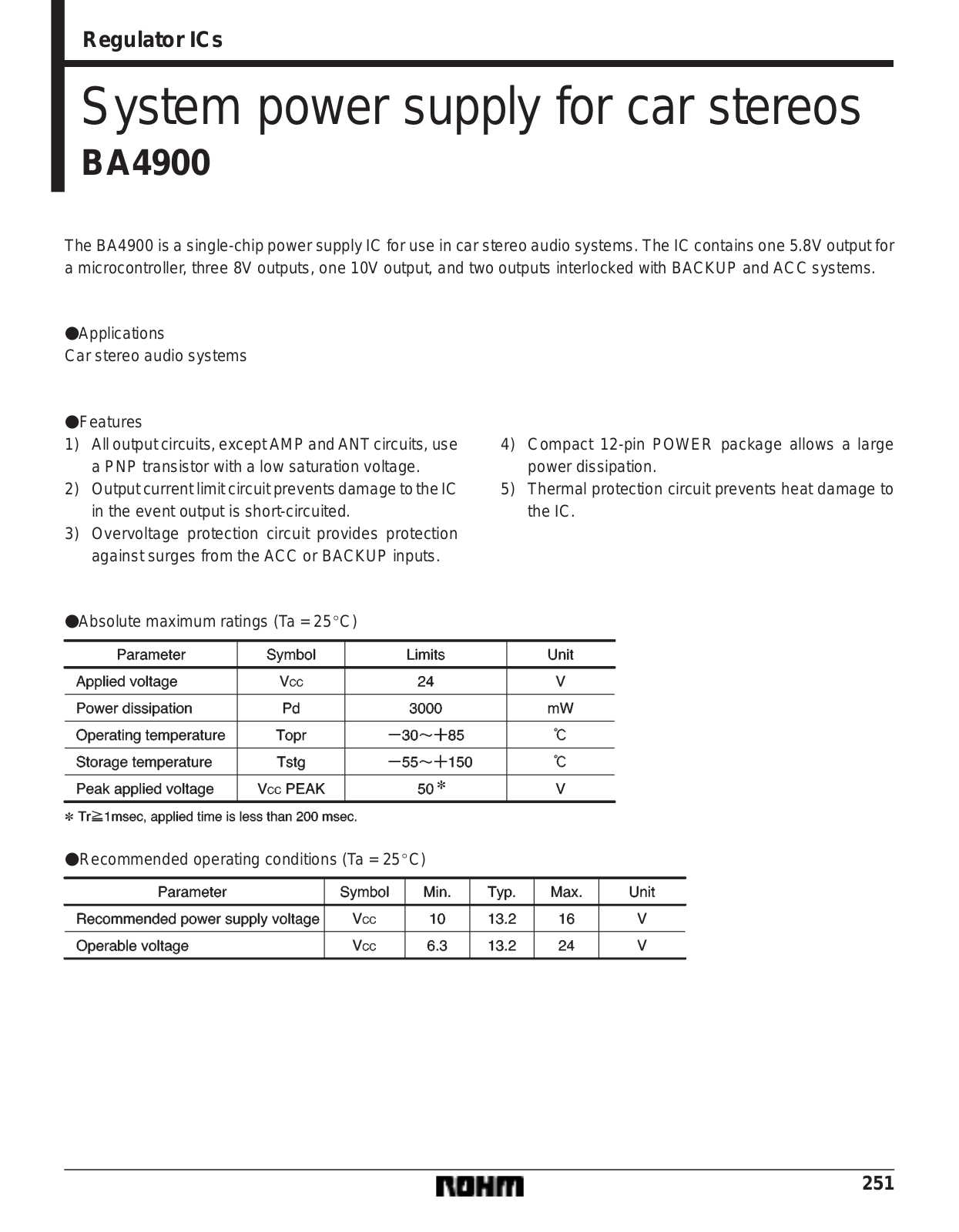 Rainbow Electronics BA4900 User Manual