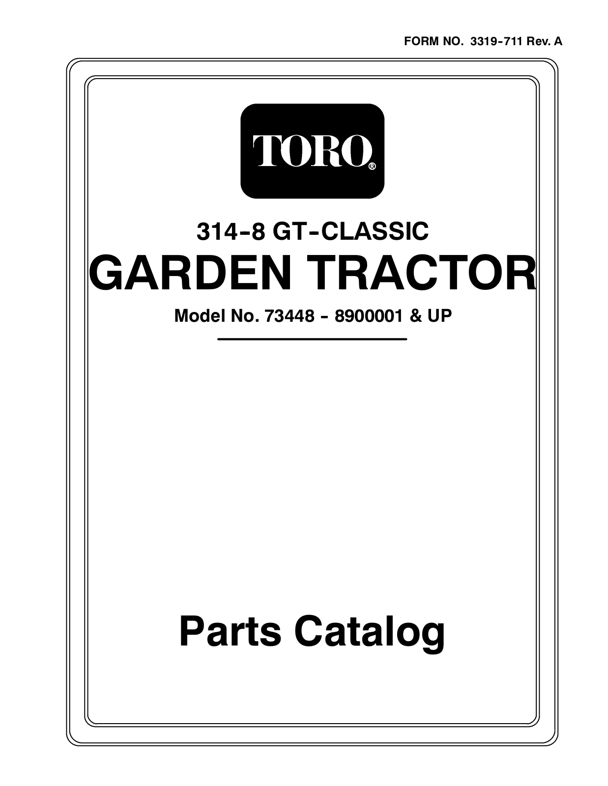 Toro 73448 Parts Catalogue