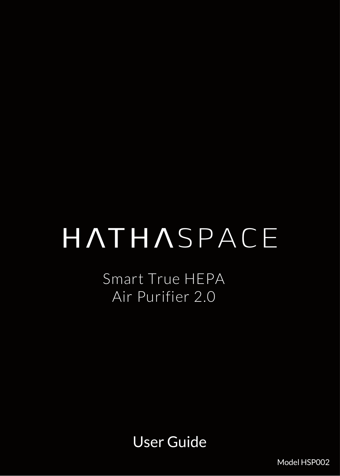 HATHASPACE Smart True HEPA Air Purifier 2.0 User Manual