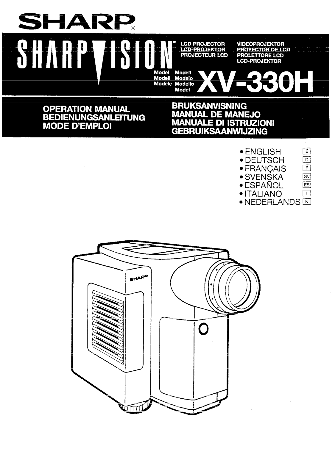 Sharp XV-330H Operation Manual