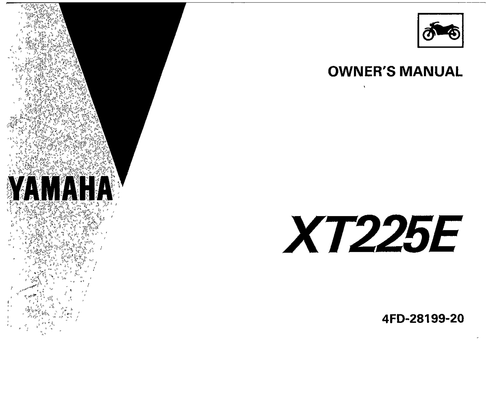 Yamaha XT225 E 1993 Owner's manual