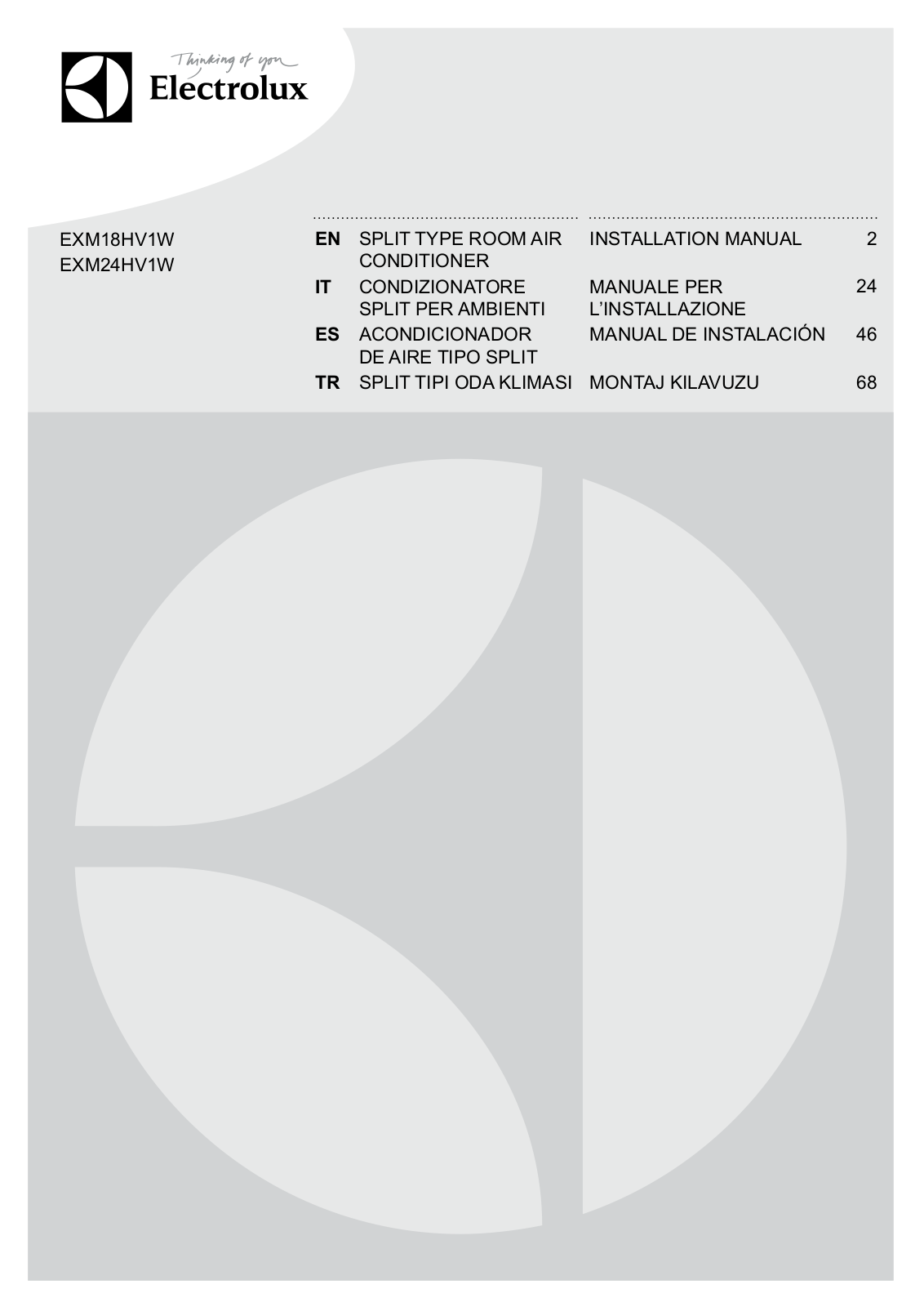 Electrolux EXM24HV1WE User Manual