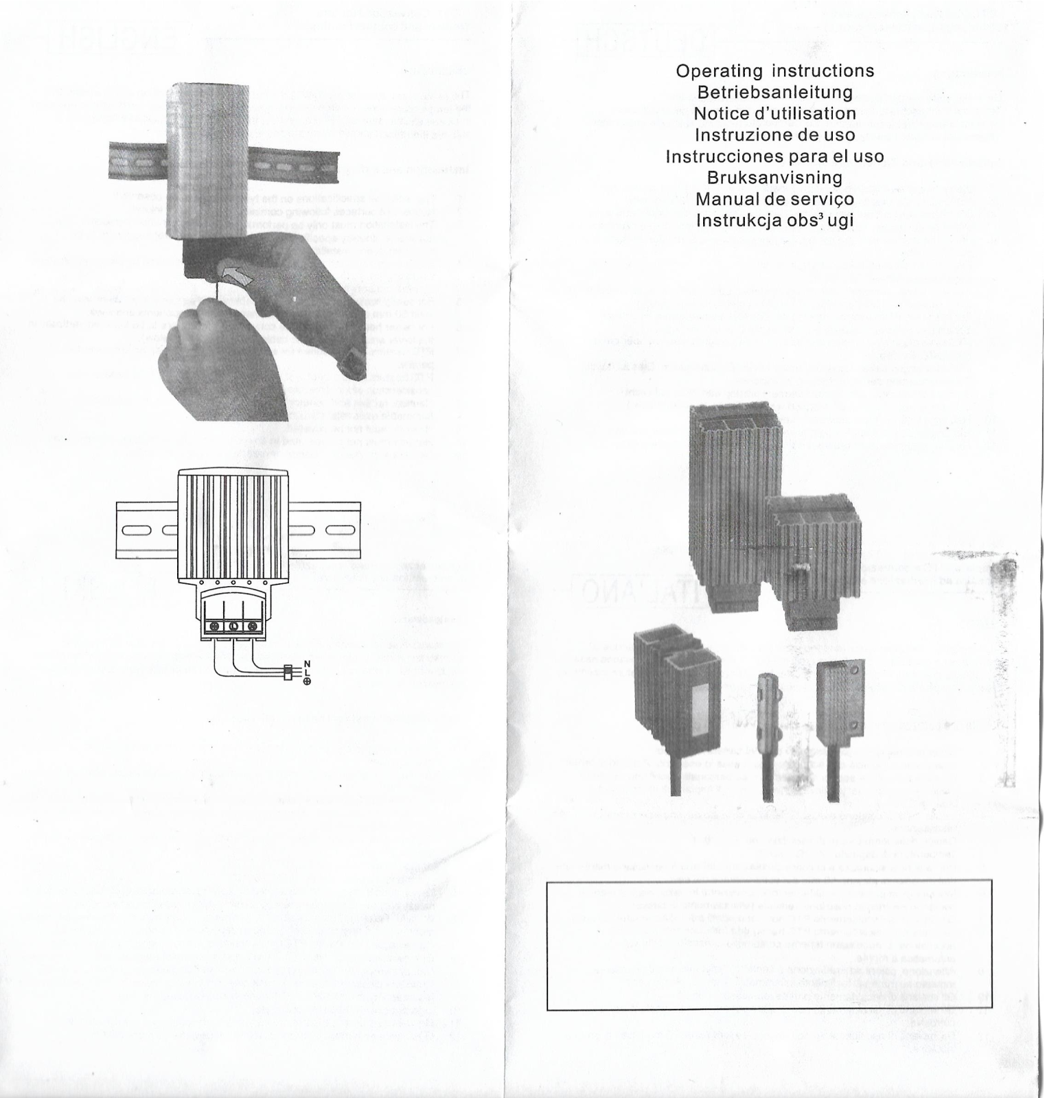 Generic PTC Convection heater Installation Instructions