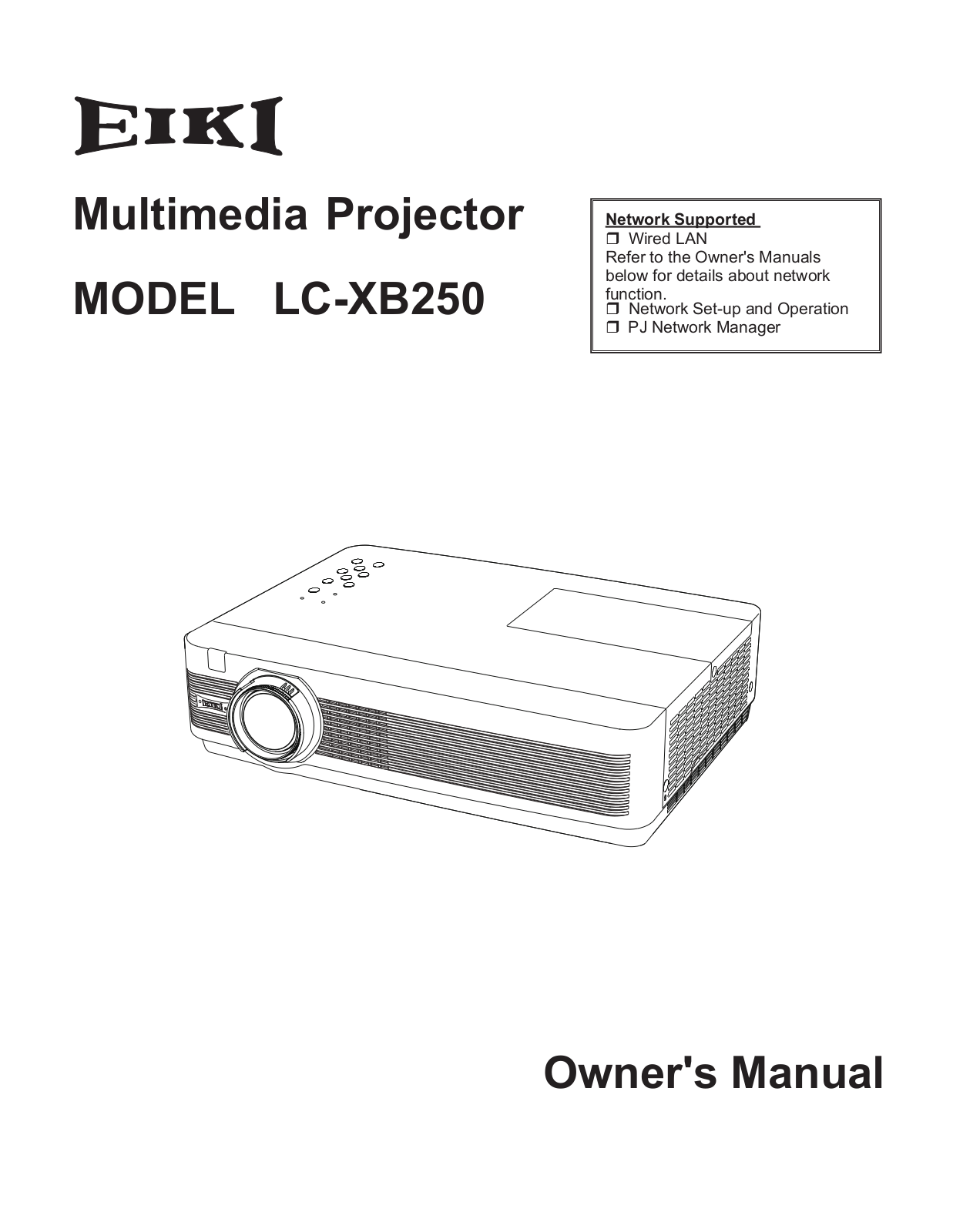 Eiki LC-XB250A User Manual