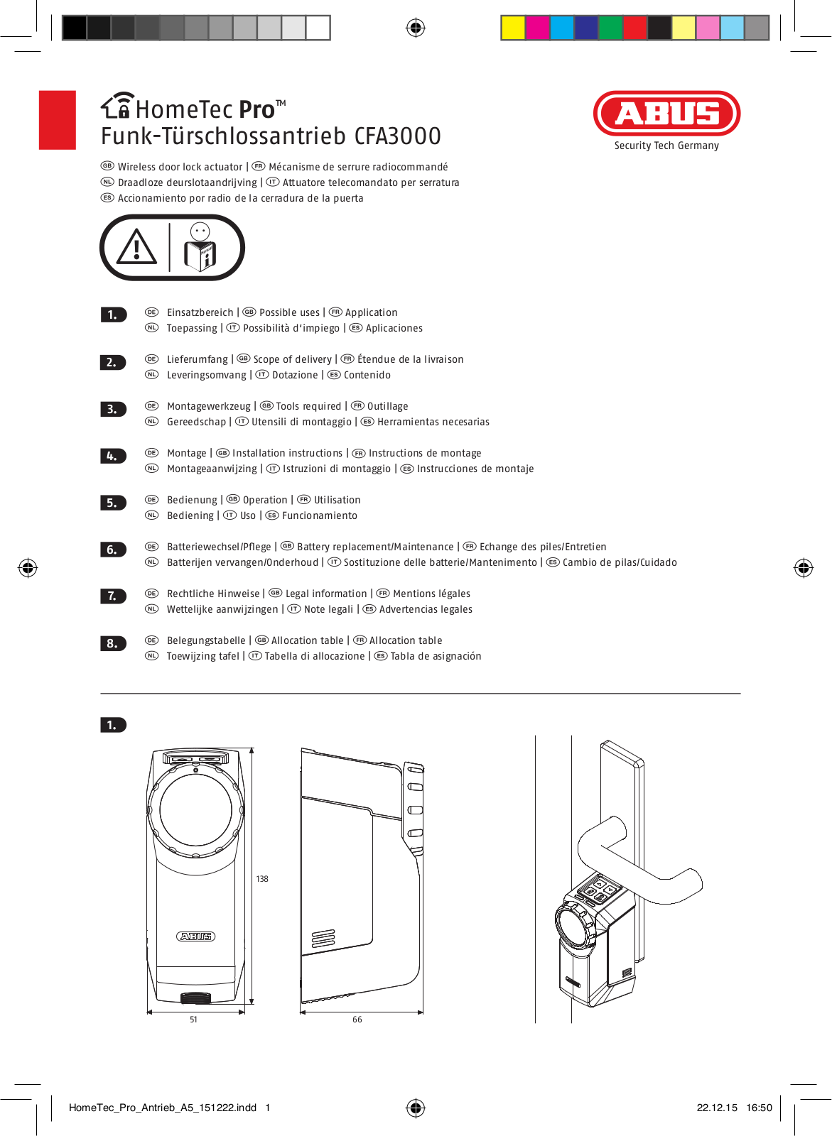 ABUS CFA3000 User guide