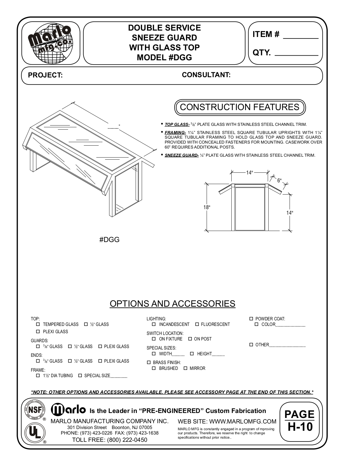 Marlo DGG User Manual