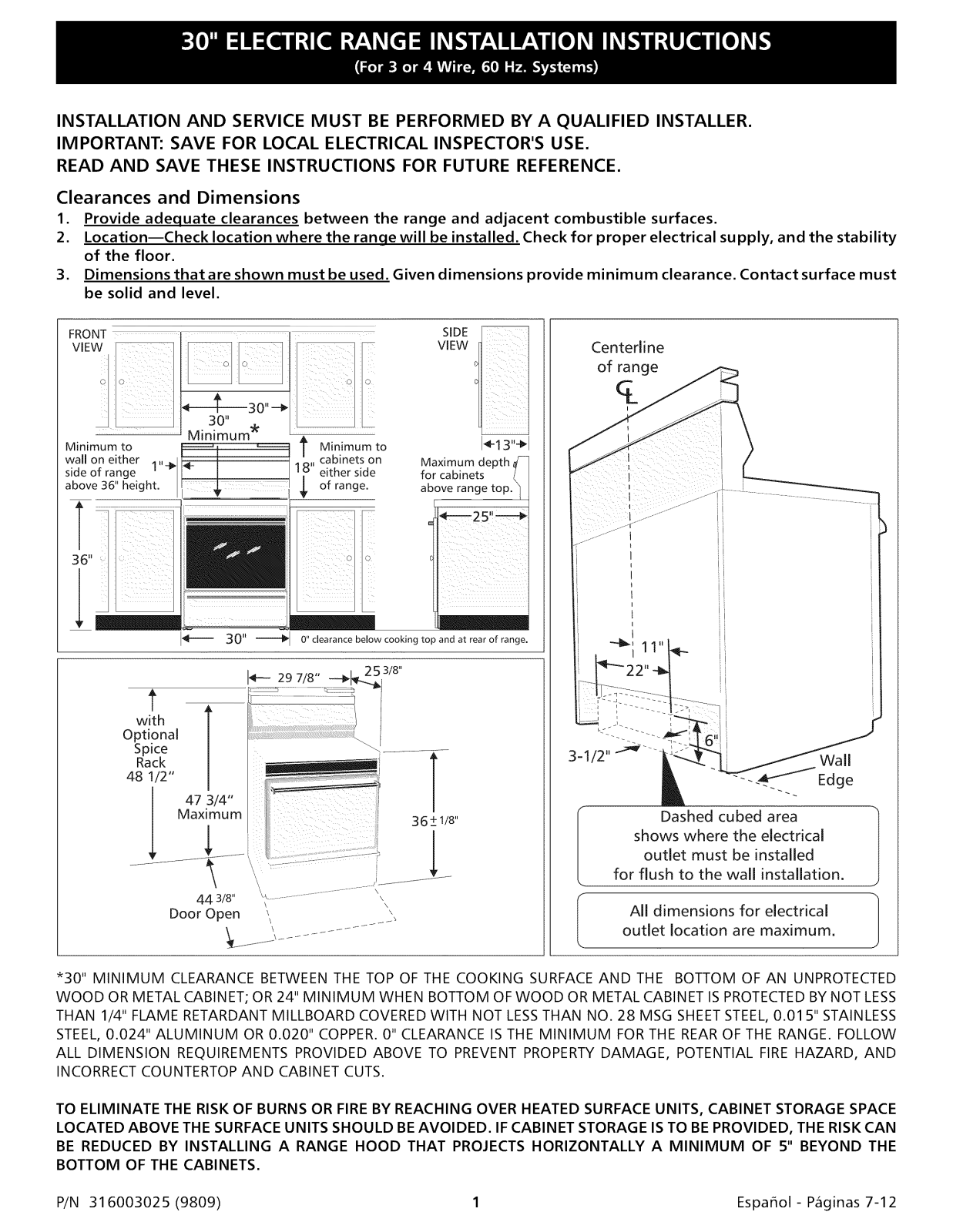Frigidaire FEF356CHSD, FEF356CHTD, FEF387WJCB, FEF388CJSB, FEF389WJCB Installation Guide - ManualMachine.com