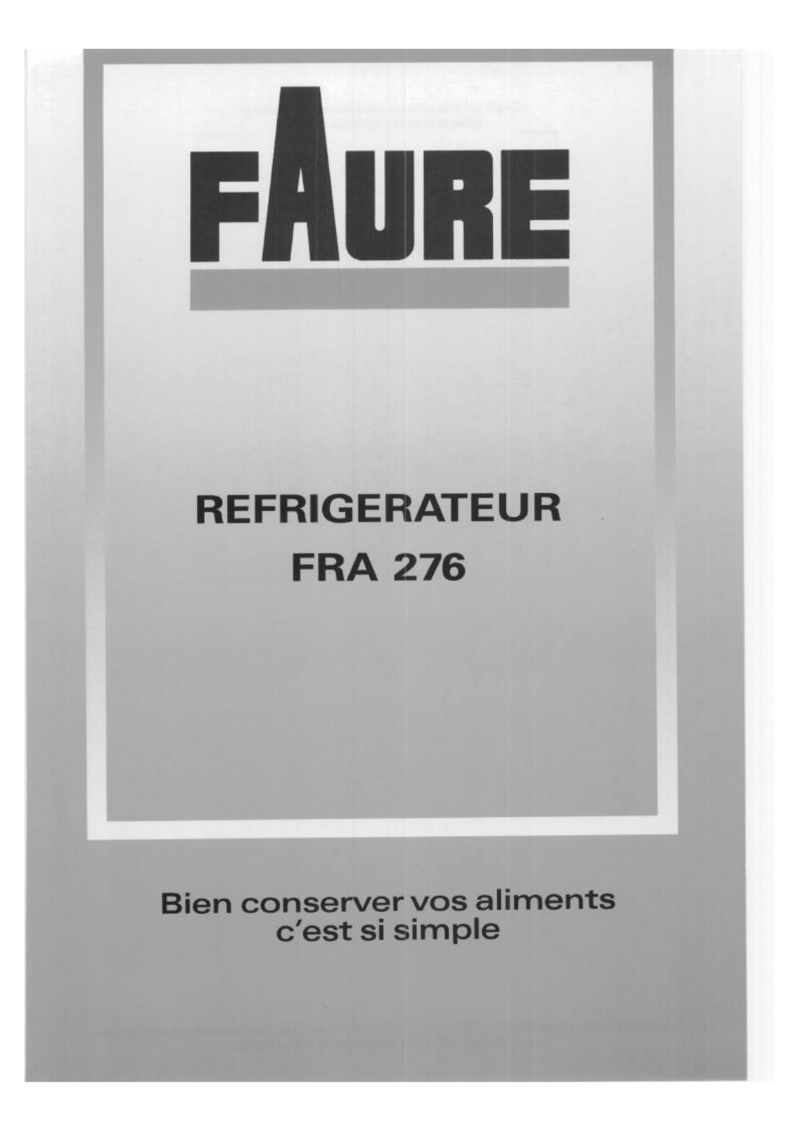 Faure FRA276W User Manual