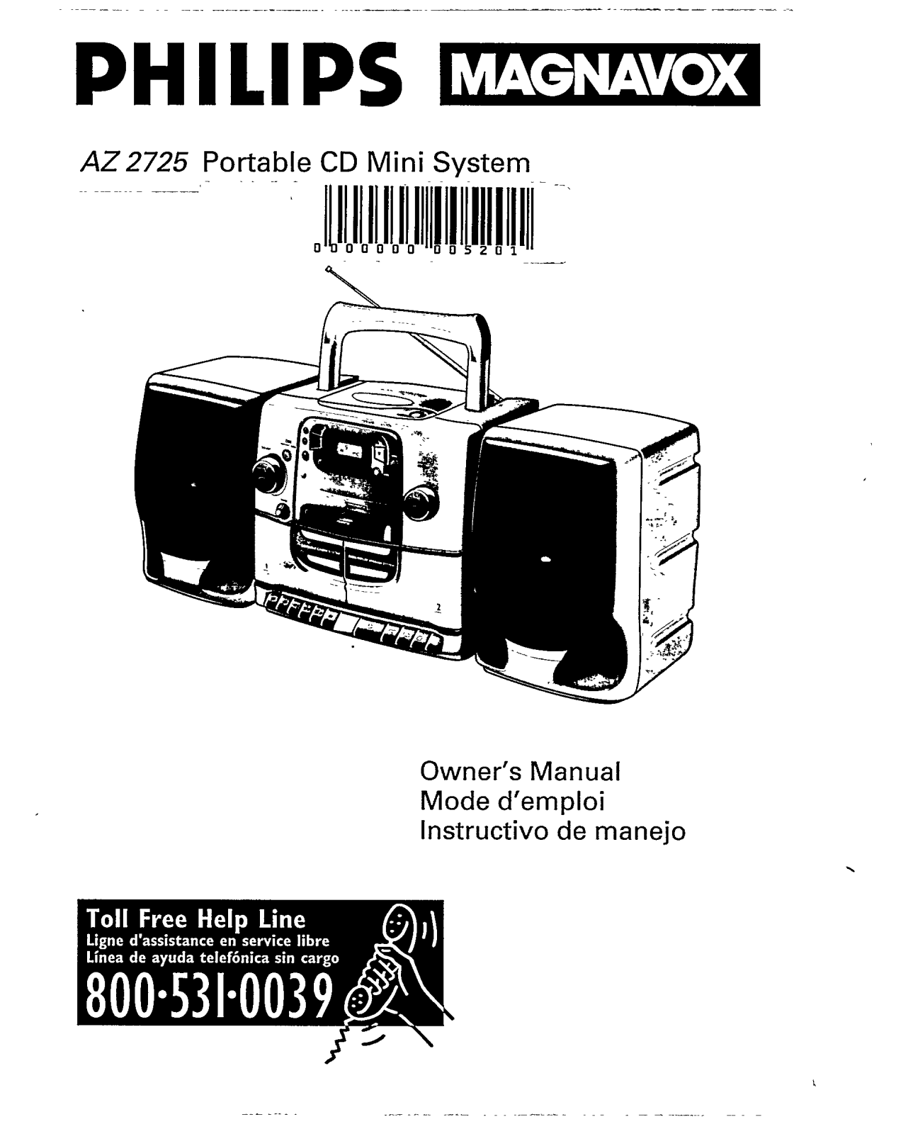 Philips AZ2725/17 User Manual