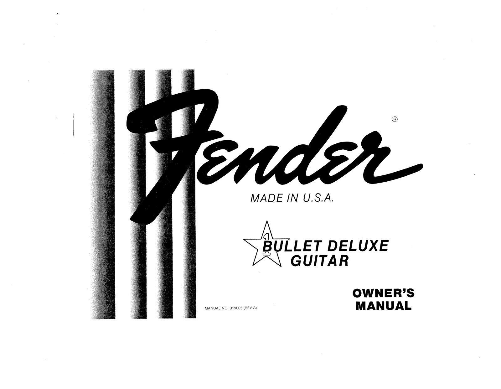 Fender Bullet-Deluxe Operation Manual