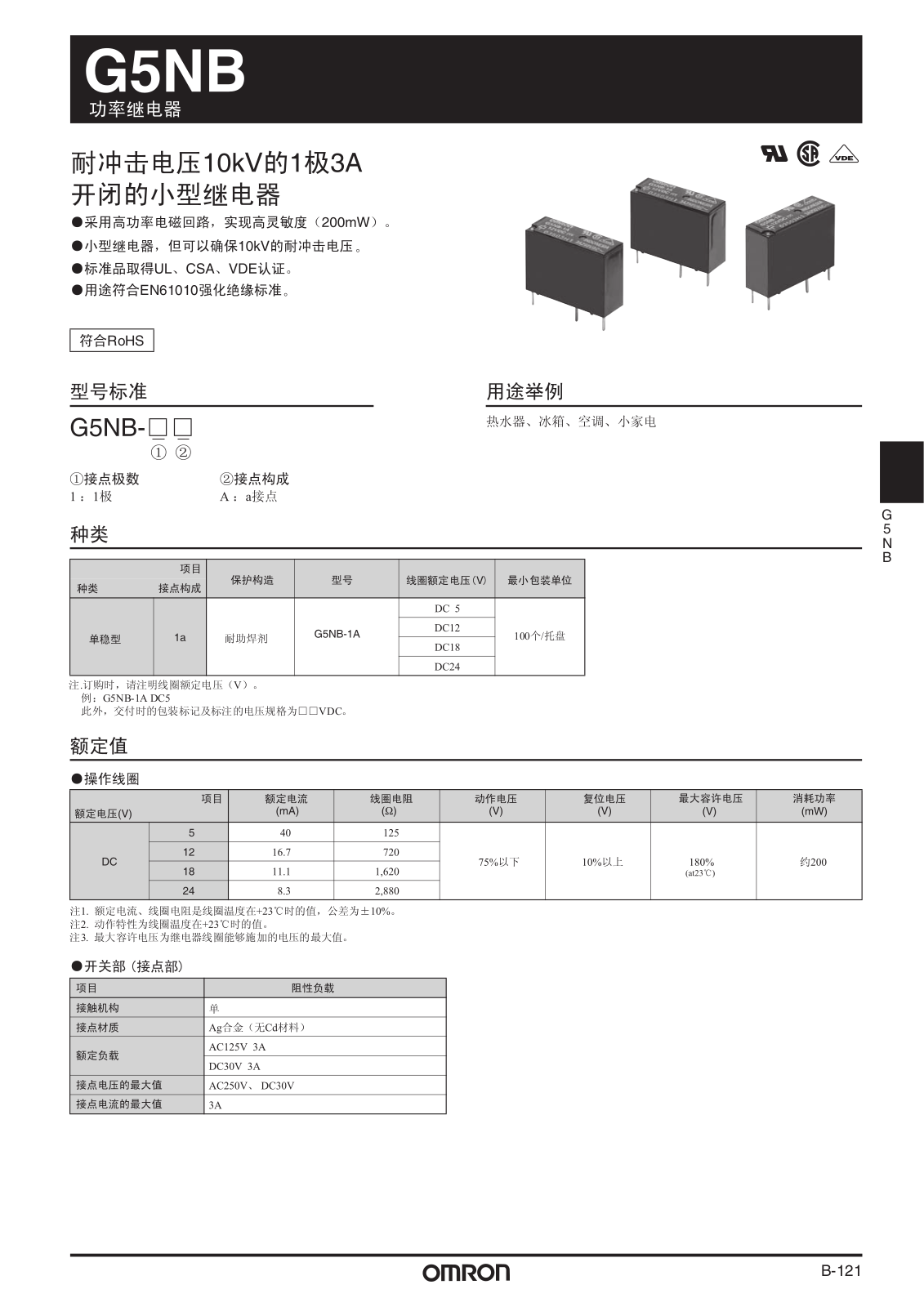 OMRON G5NB User Manual