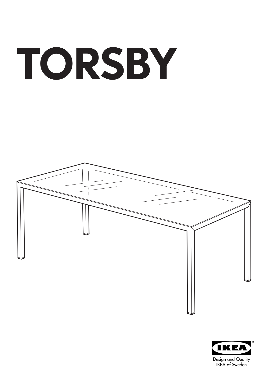 IKEA TORSBY DINING TABLE 71X34 Assembly Instruction