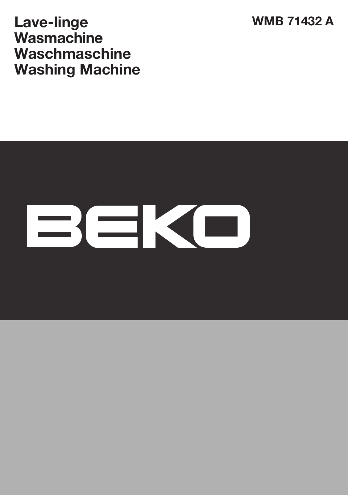 Beko WMB 71432 A User manual