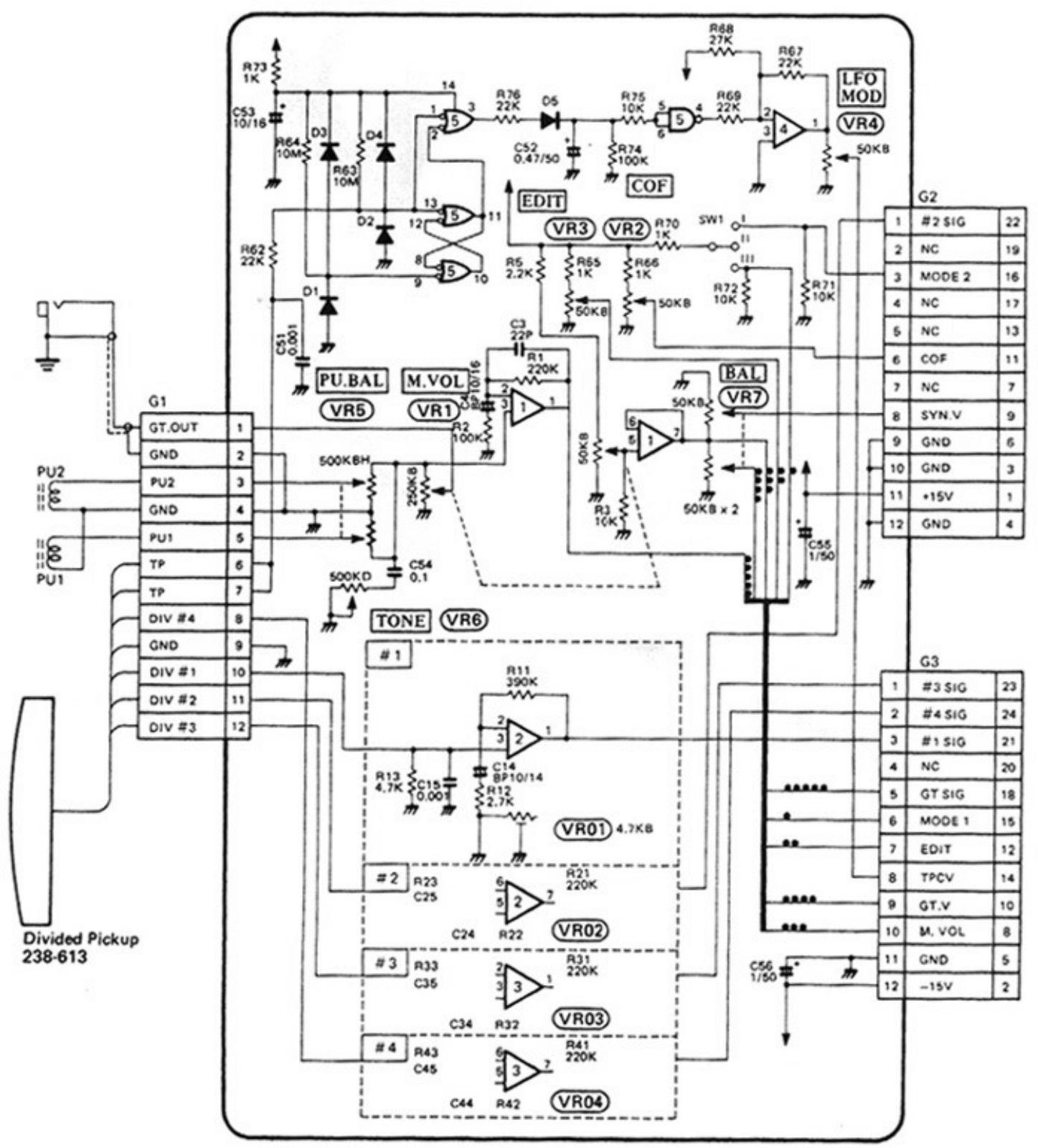 Roland g 77 schematic