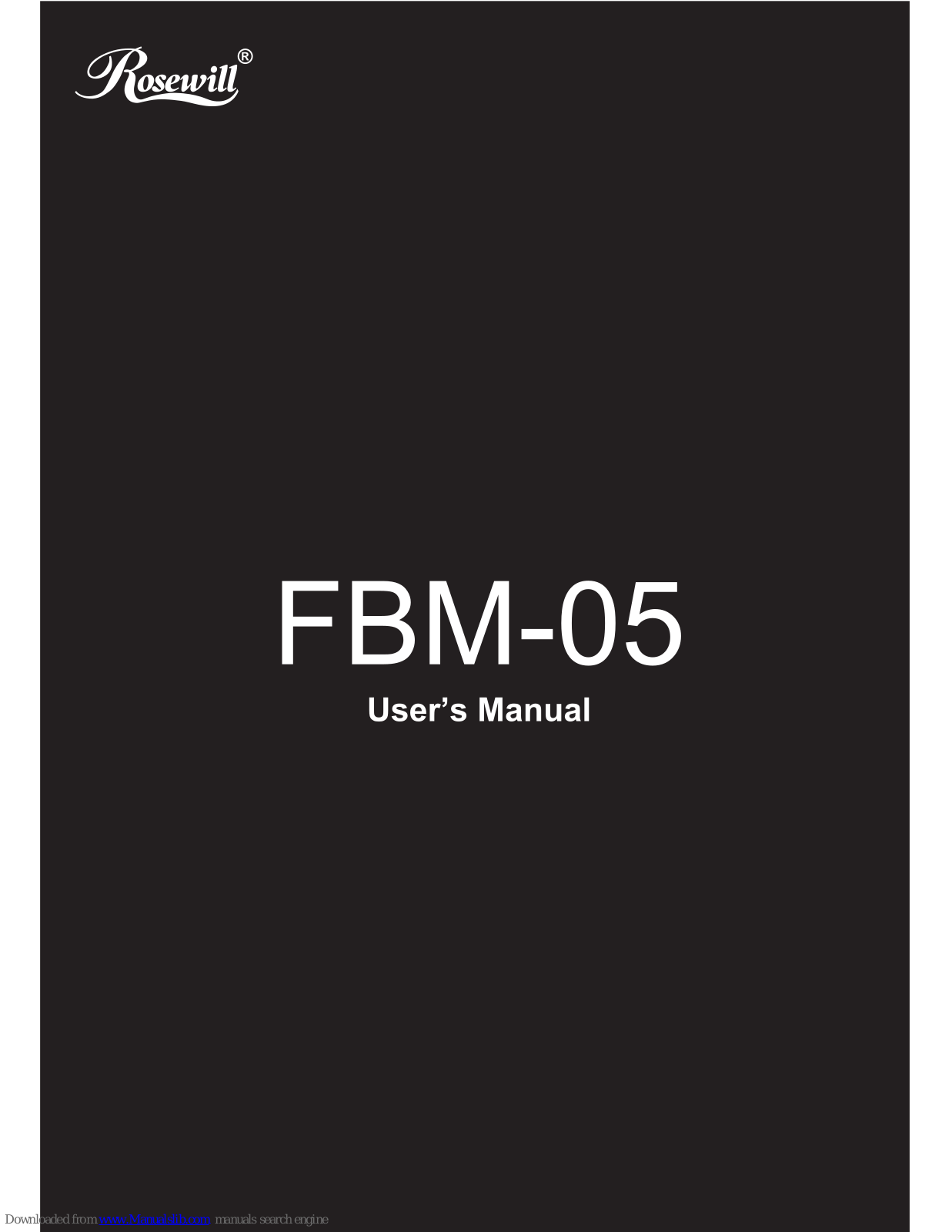 Rosewill FBM-05 User Manual