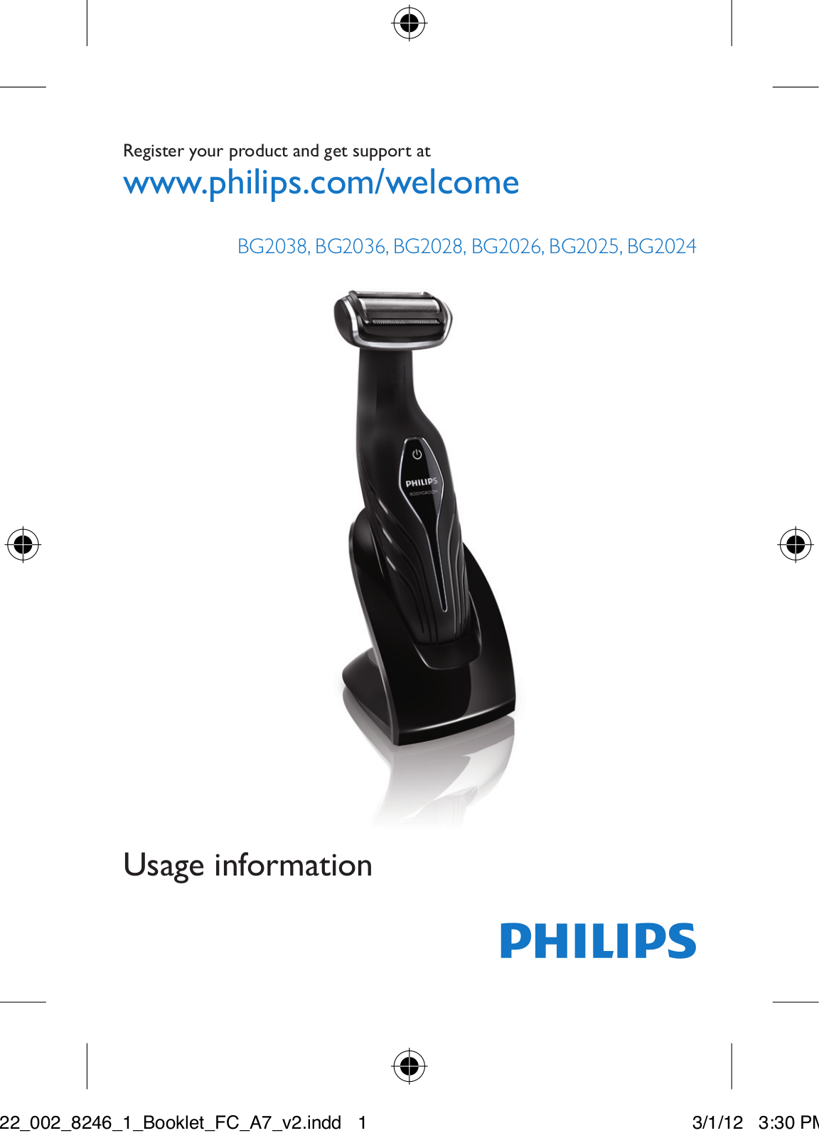 Philips BG2038, BG2036, BG2024, BG2025, BG2028 User Manual