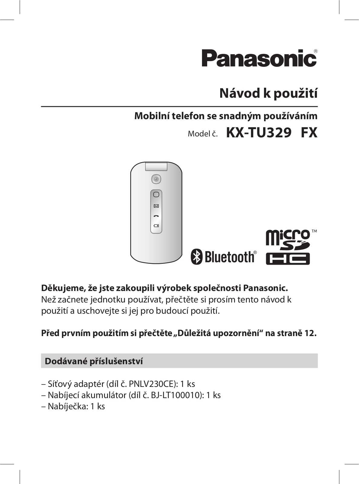 Panasonic KX-TU329FX User Manual