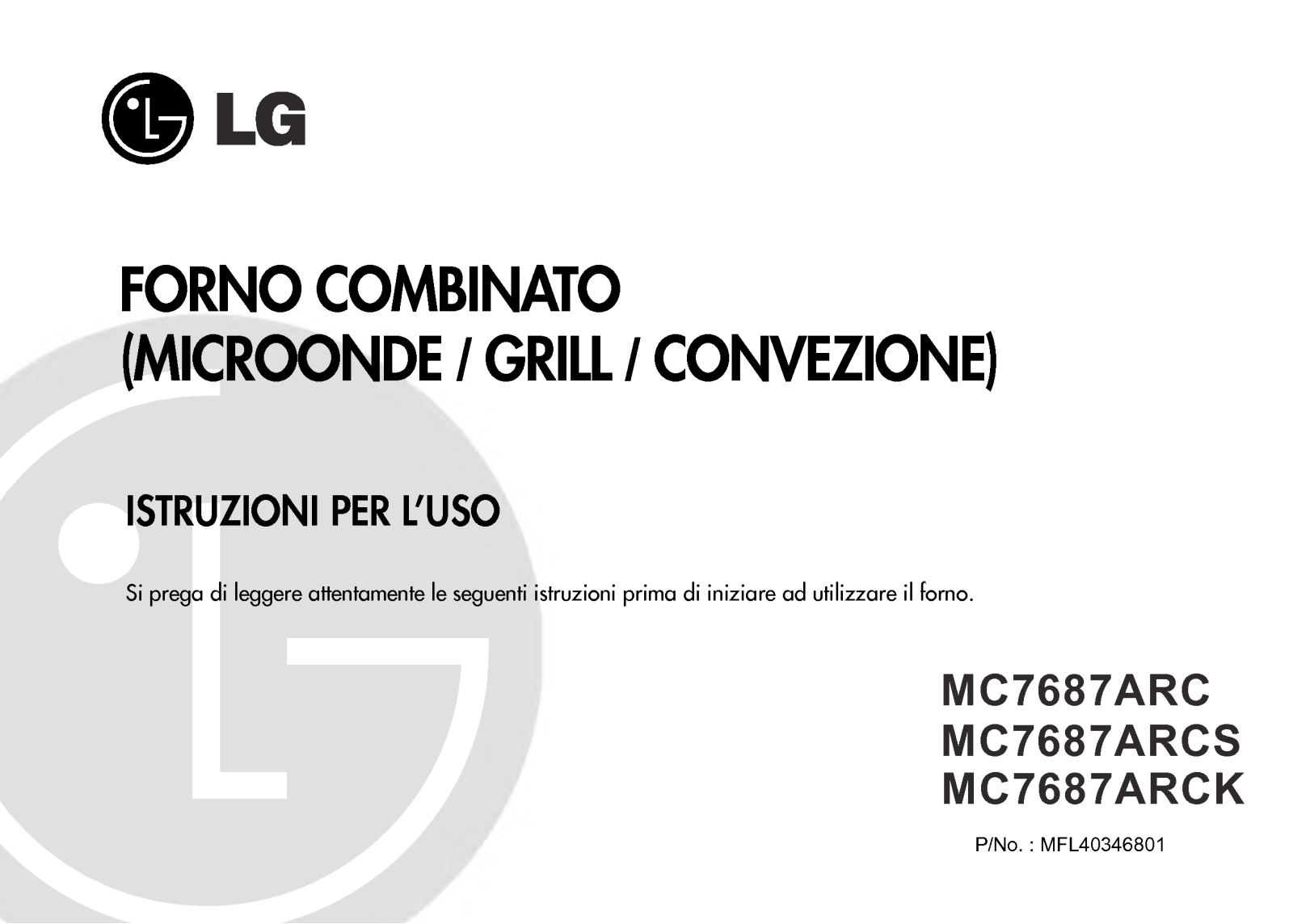 Lg MC-7687ARCS, MC-7687ARC, MC-7687ARCK User Manual