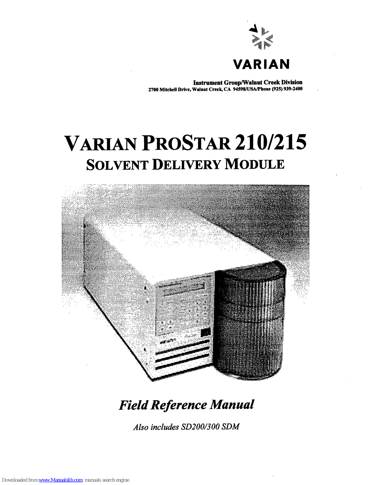 Varian PROSTAR 210, PROSTAR 215 Reference Manual