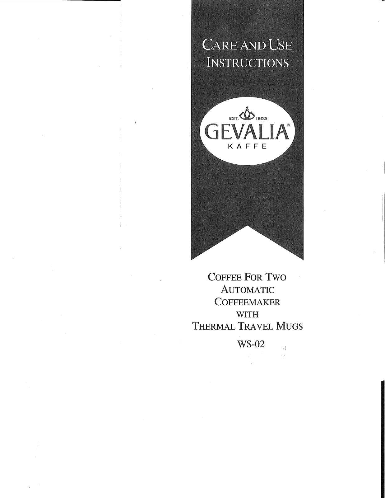 Gevalia WS-02 User Manual - ManualMachine.com