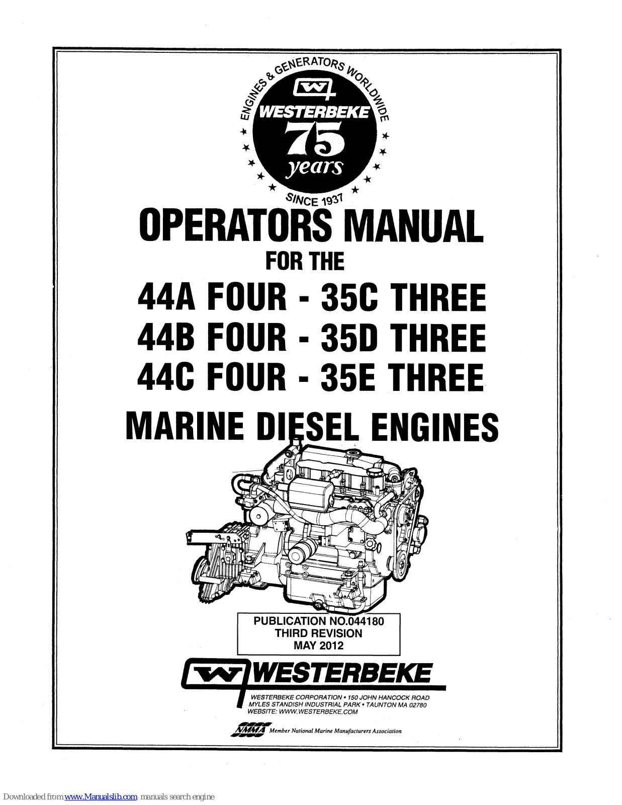 Westerbeke 44 A FOUR-35C THREE, 44 B FOUR-35D THREE, 44 C FOUR-35E THREE Operator's Manual - ManualMachine.com